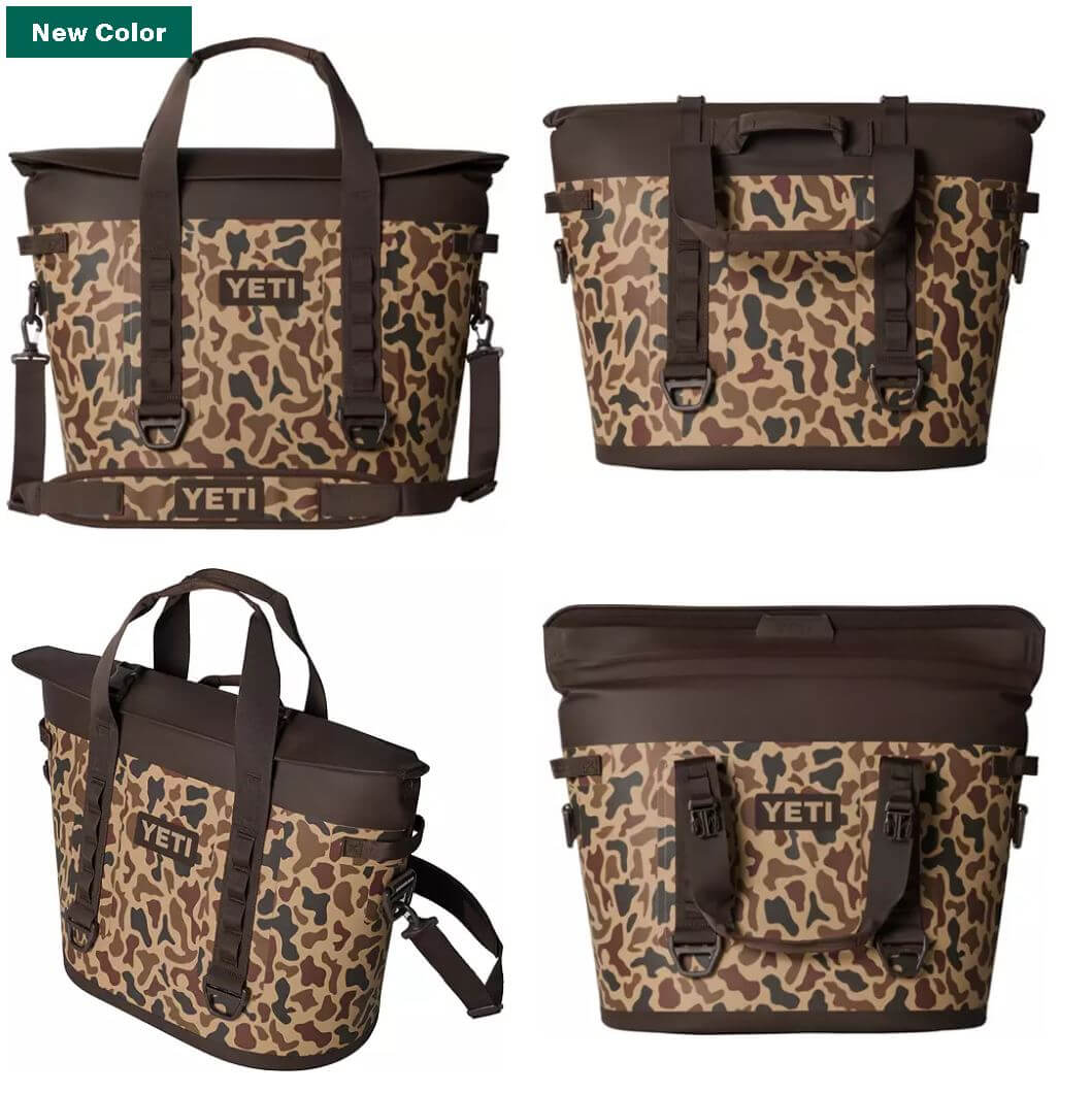 YETI Hopper M30 2.0 Soft Cooler in green color showcasing its durable design and spacious interior