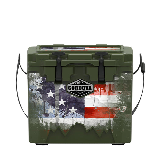 American Flag Hard Cooler